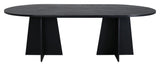 Bootcut Dining Table 230x115 - Black