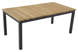 Brasilia, Lounge table 60*110, Black alu/teak