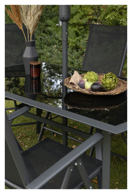 Brekki Garden furniture set incl. Parasol - Black