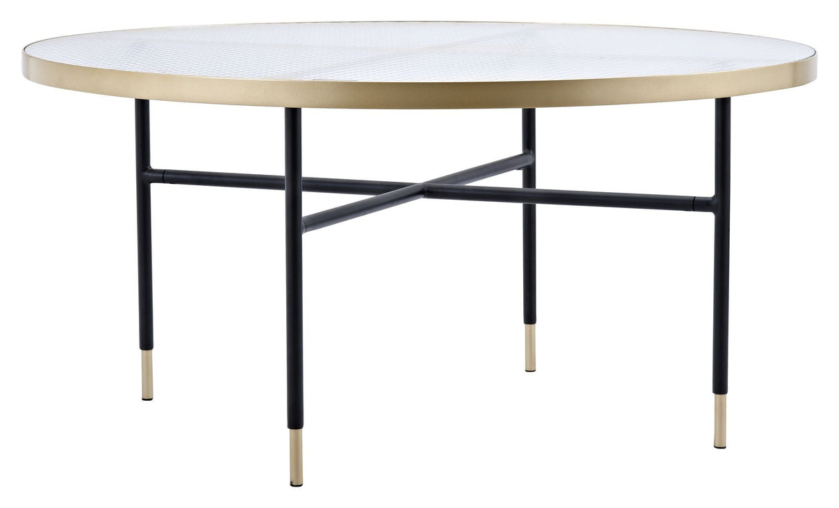 Bubble Coffee Table - Pressed Glass Stop/Brass Metal legs, Ø98