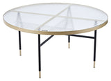 Bubble Coffee Table - Pressed Glass Stop/Brass Metal legs, Ø98