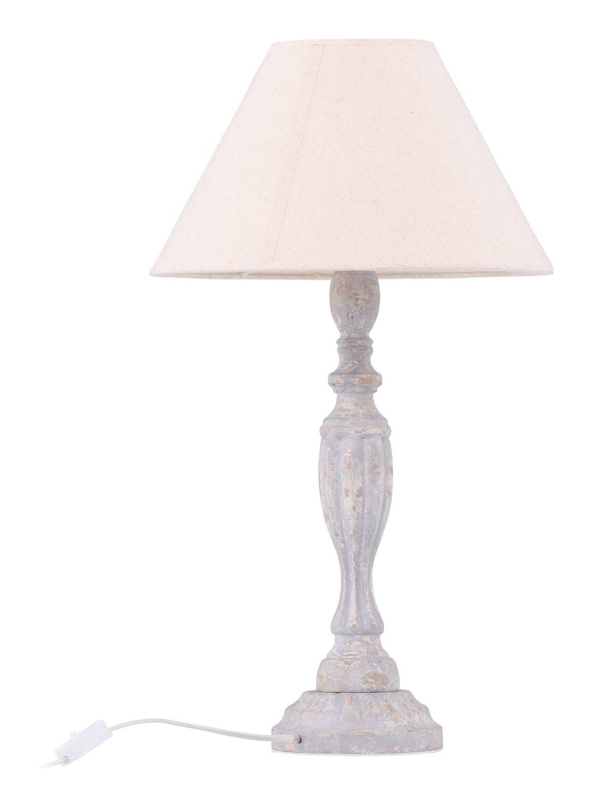 Caen Table Lamp, Wood, Beige