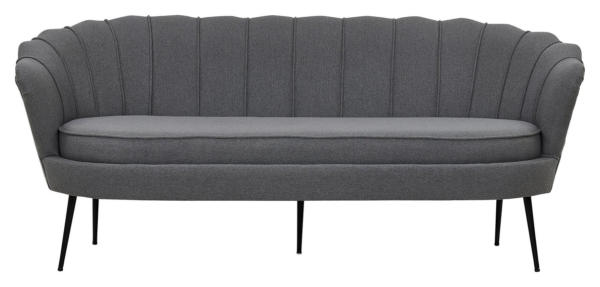 Calais 3-pers. Sofa, Gray Fabric with black legs