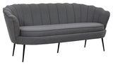 Calais 3-pers. Sofa, Gray Fabric with black legs