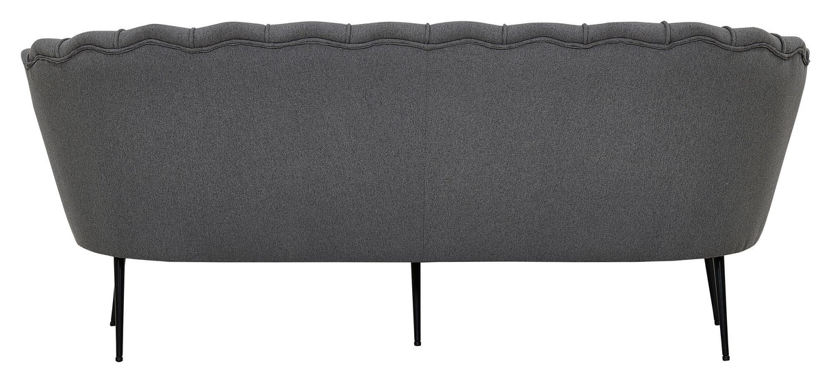 Calais 3-pers. Sofa, Gray Fabric with black legs