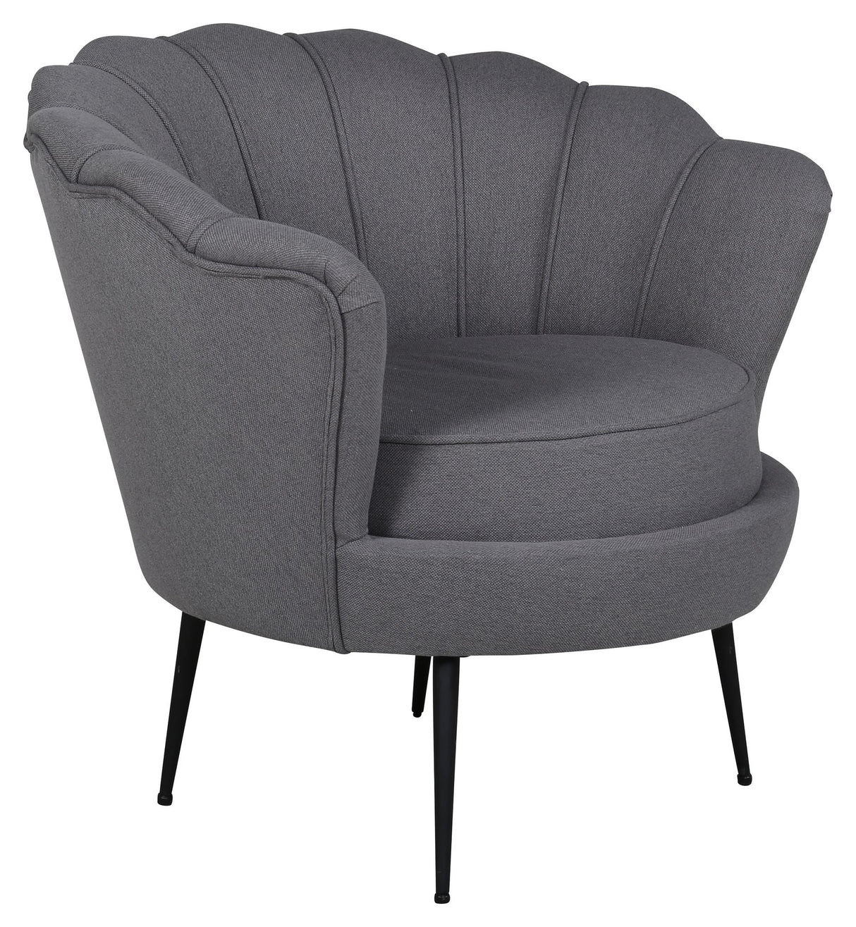 Calais Lounge Chair, Gray Fabric