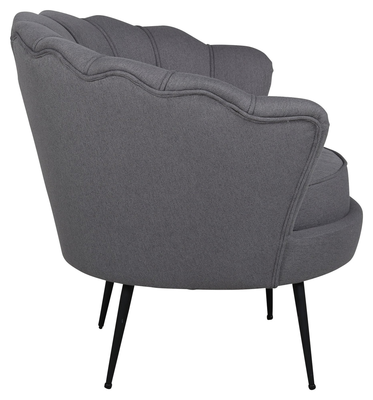 Calais Lounge Chair, Gray Fabric