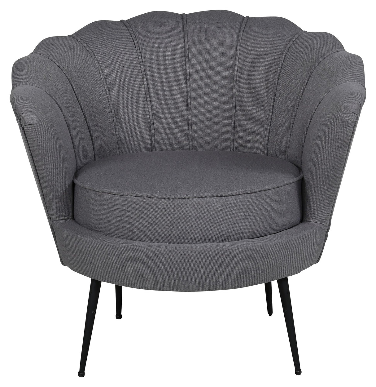 Calais Lounge Chair, Gray Fabric