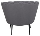 Calais Lounge Chair, Gray Fabric