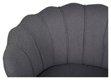 Calais Lounge Chair, Gray Fabric