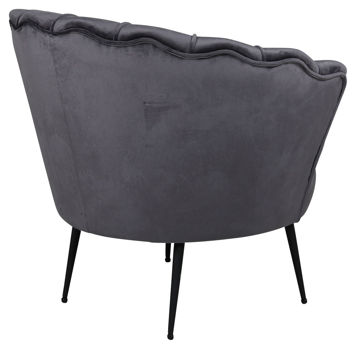 Calais Lounge Chair, Dark Gray Velvet