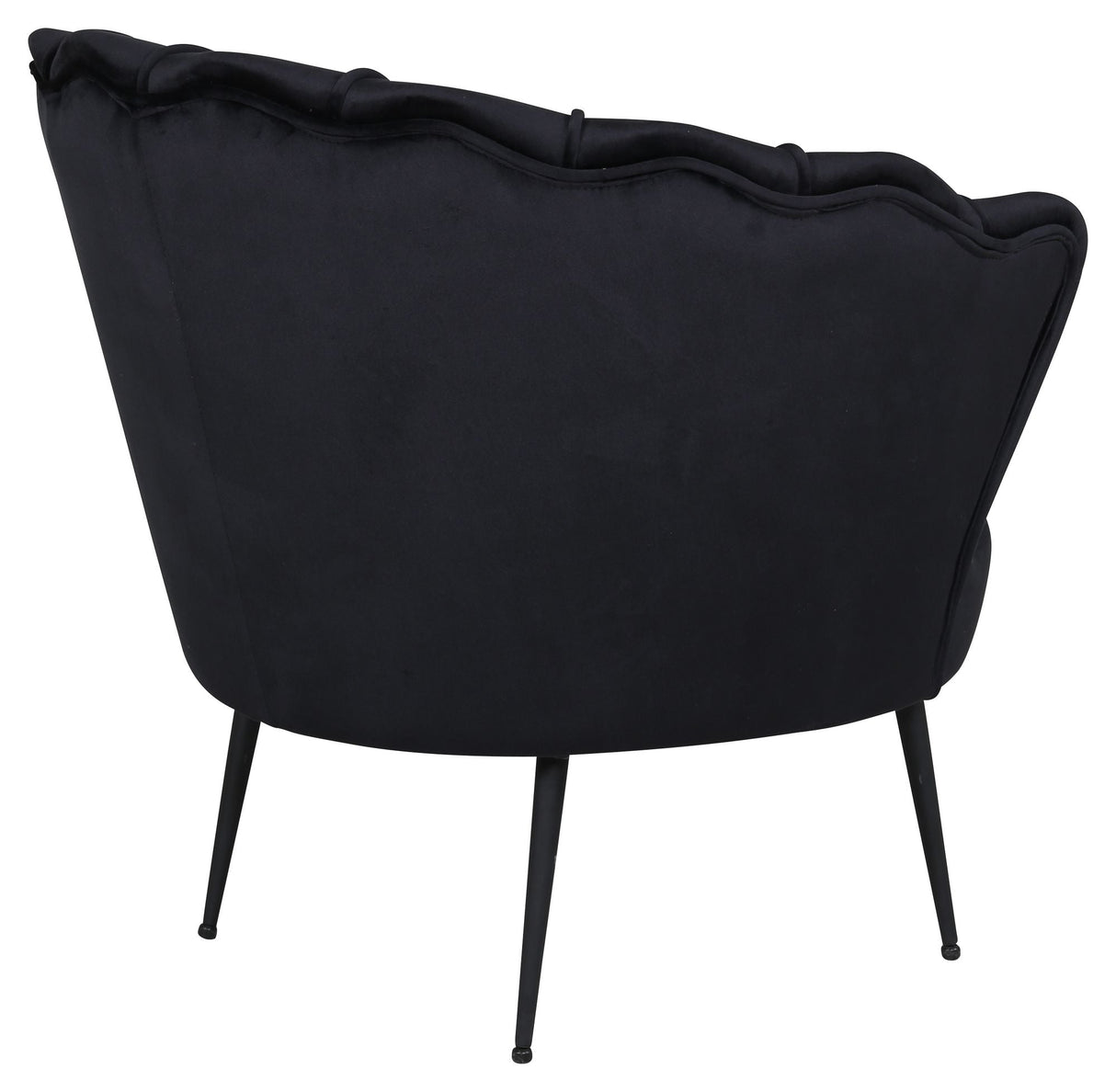 Calais Lounge Chair, Black Velour