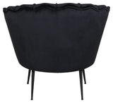 Calais Lounge Chair, Black Velour