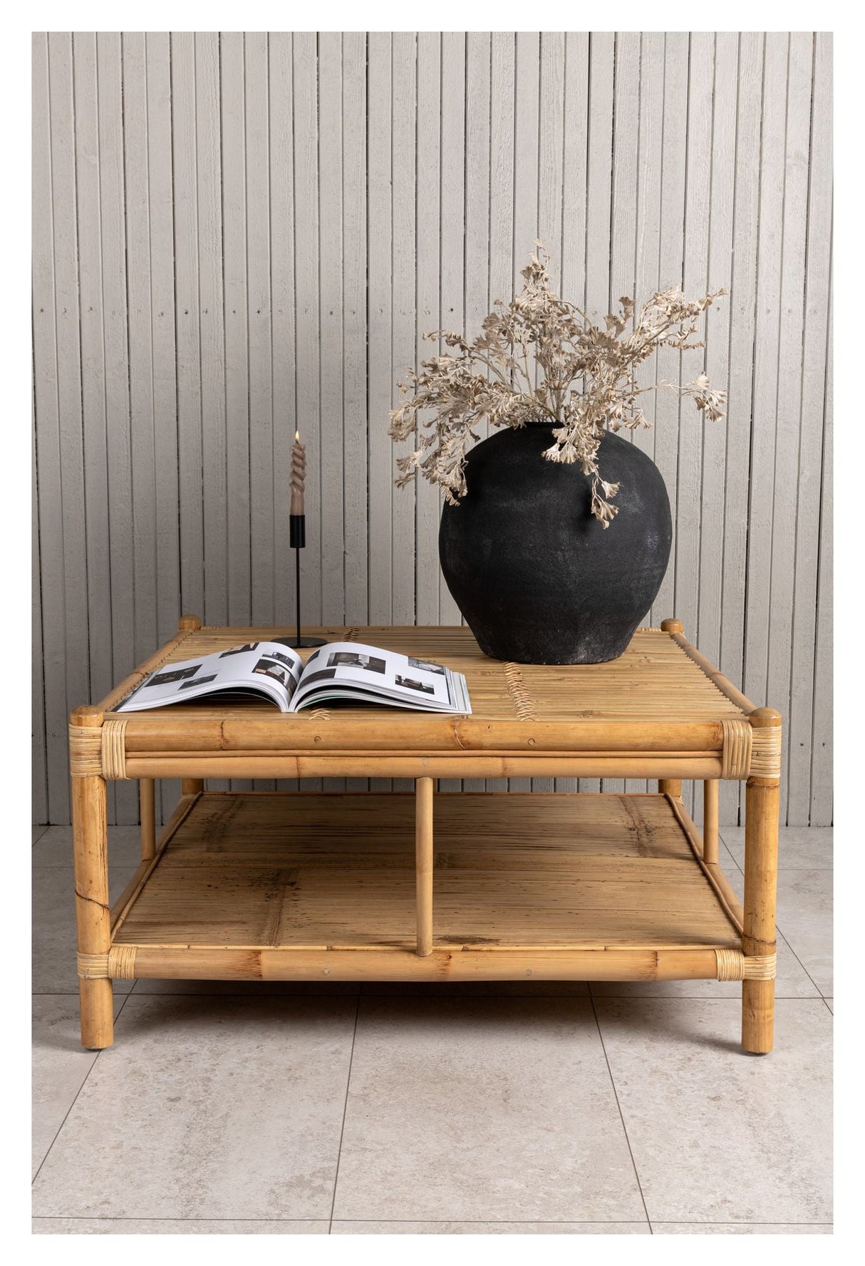 Cane Lounge Table - Bamboo