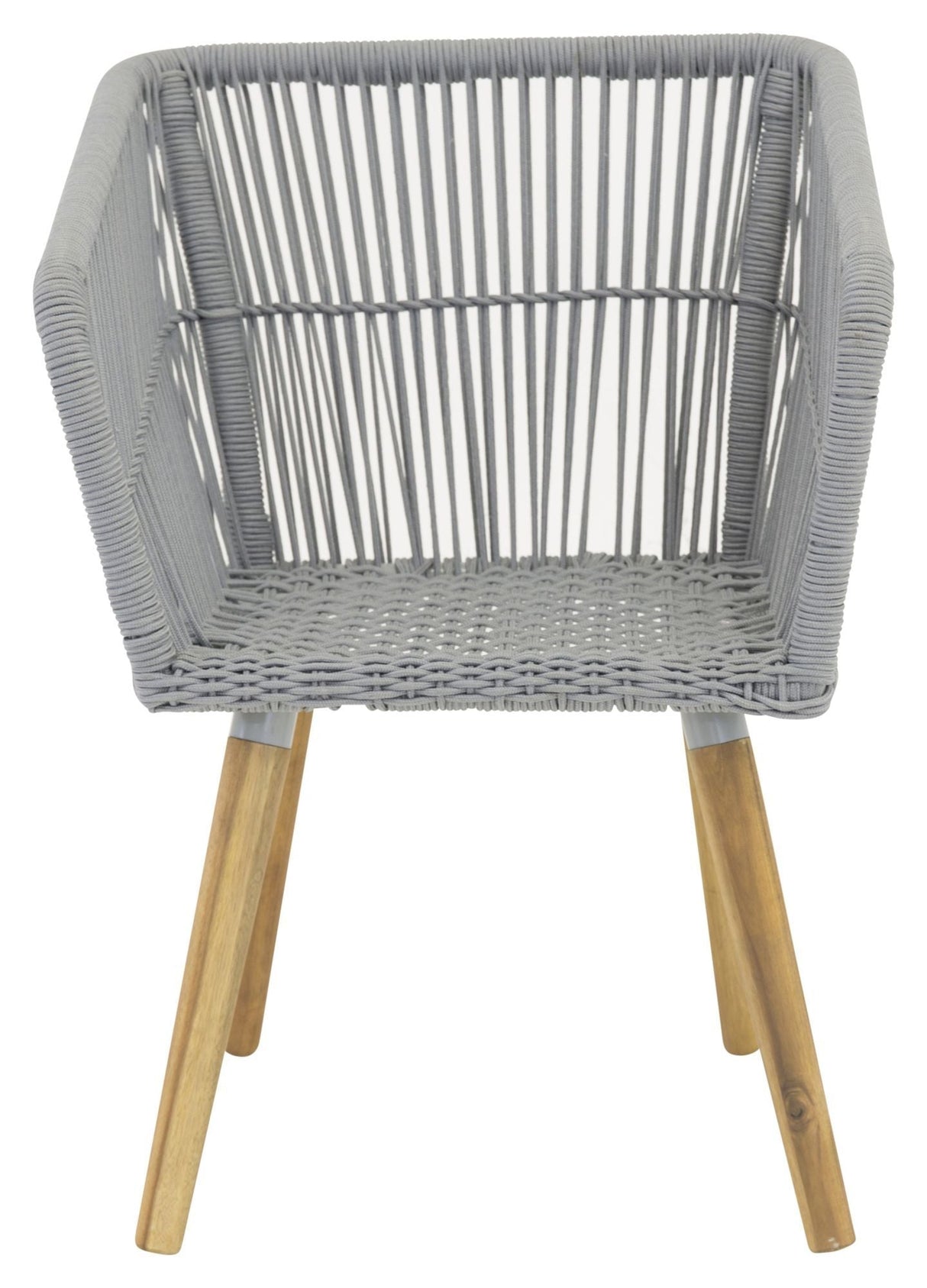 Chania, Garden chair with armrests, Acacie/Gray