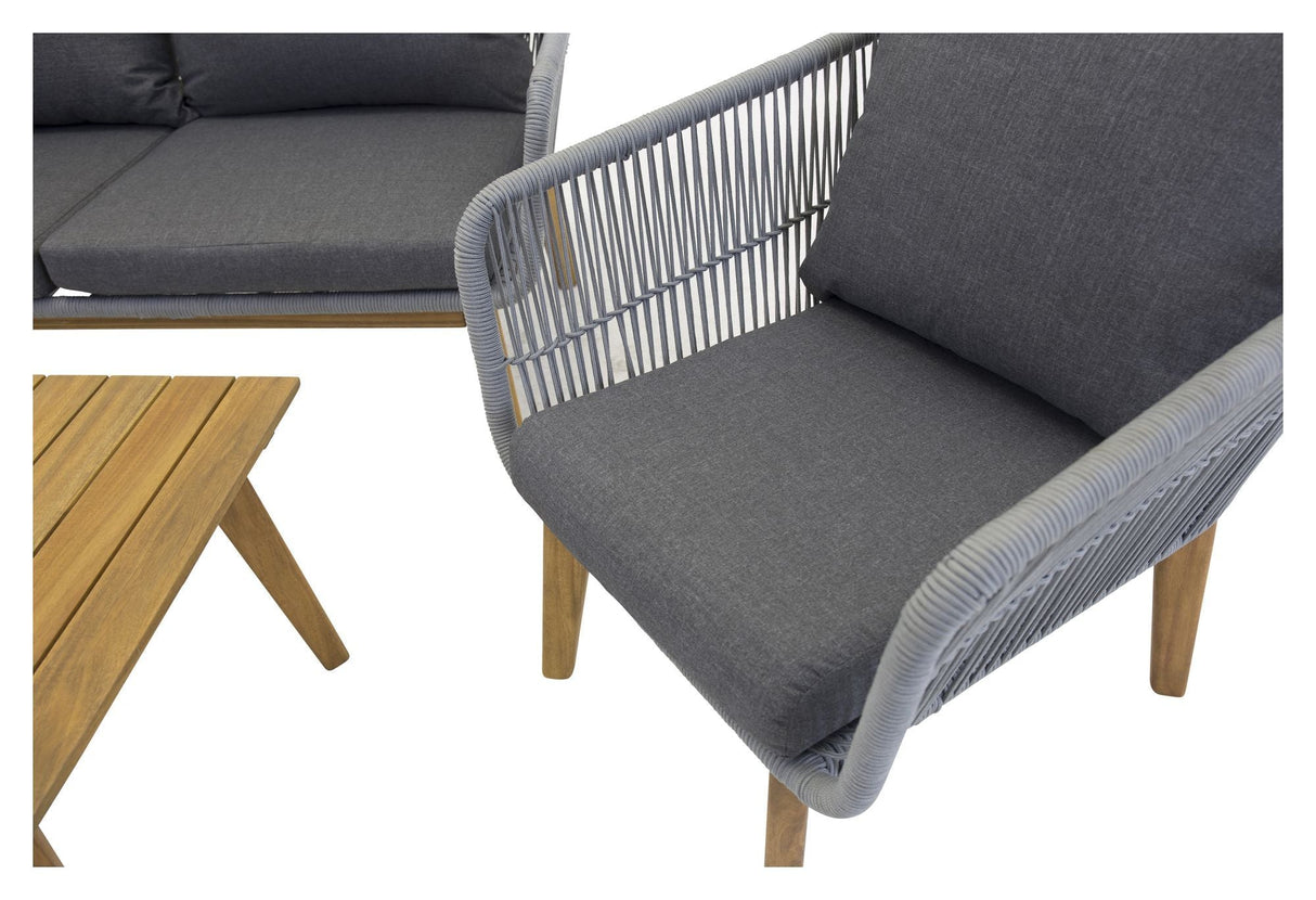 Chania Lounge Set Acacie/Gray