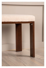 Chester Bench - Dark walnut look/off-white