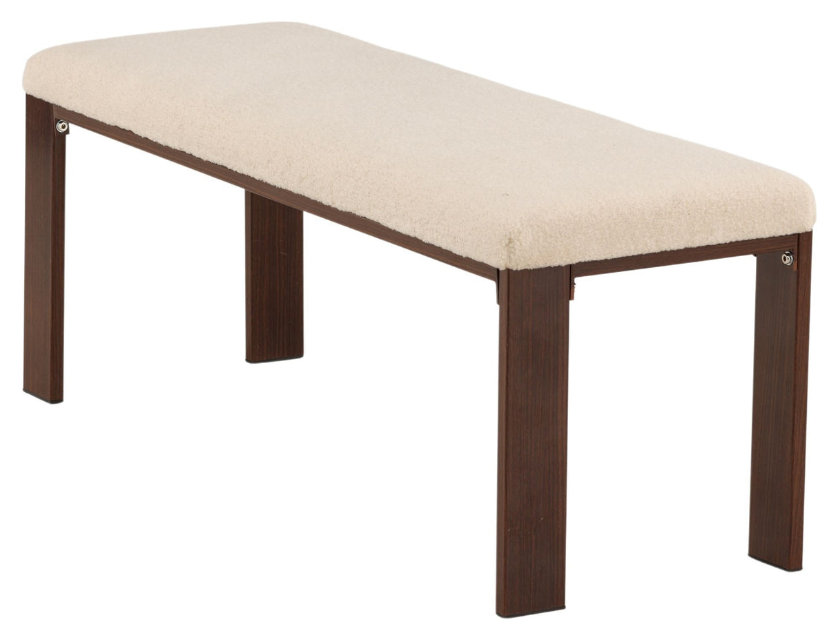 Chester Bench - Dark walnut look/off-white