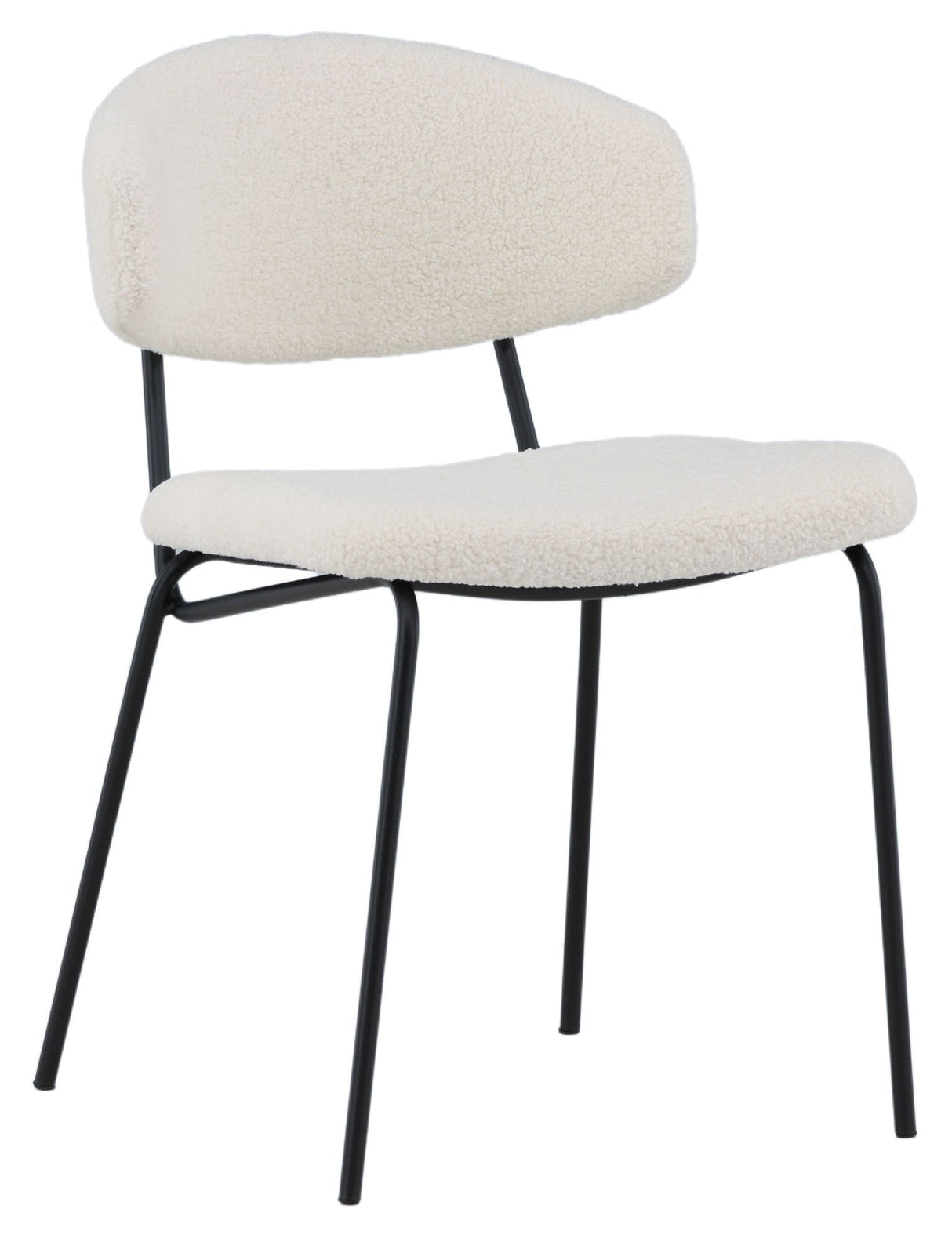 Chico Dining Chair - White bouclé