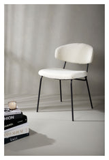 Chico Dining Chair - White bouclé