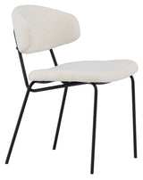 Chico Dining Chair - White bouclé