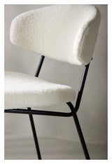 Chico Dining Chair - White bouclé