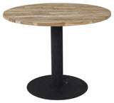 Cirebon Dining table, Teak w. black legs, Ø140