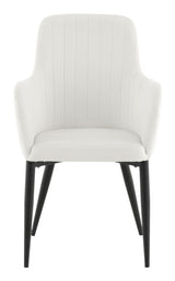 Comfort Dining Chair, Velvet, White