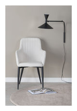 Comfort Dining Chair, Velvet, White