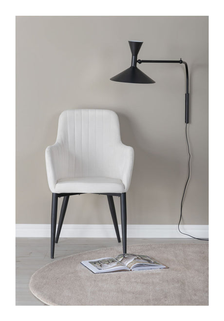 Comfort Dining Chair, Velvet, White