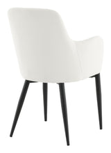 Comfort Dining Chair, Velvet, White