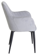 Comfort Dining chair, Gray velvet