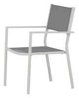 Copacabana Garden Chair, Stackable - White/Gray