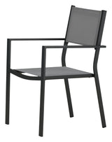 Copacabana Garden Chair, Stackable - Black/Gray