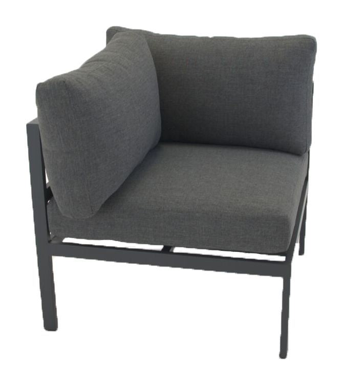 Copacabana Lyx, Corner, Black Alu/Gray Cushion