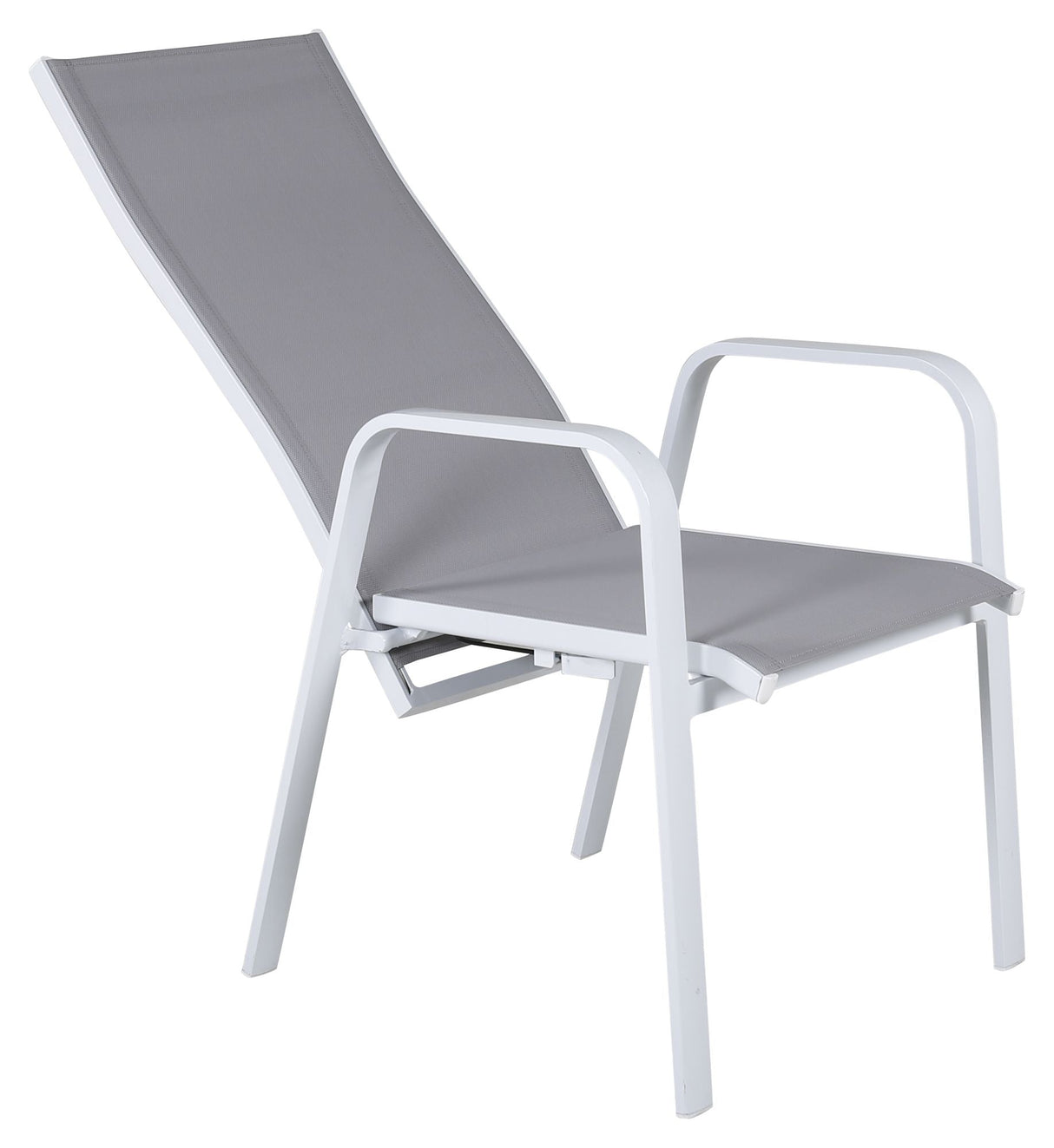 Copacabana Chair, White Alu/Gray Textiles