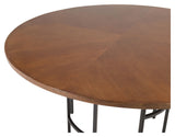 Copenhagen Dining table, Brown veneer, Ø140