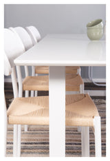 Count Dining Table, White MDF, 100x220