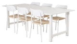 Count Dining Table, White MDF, 100x220