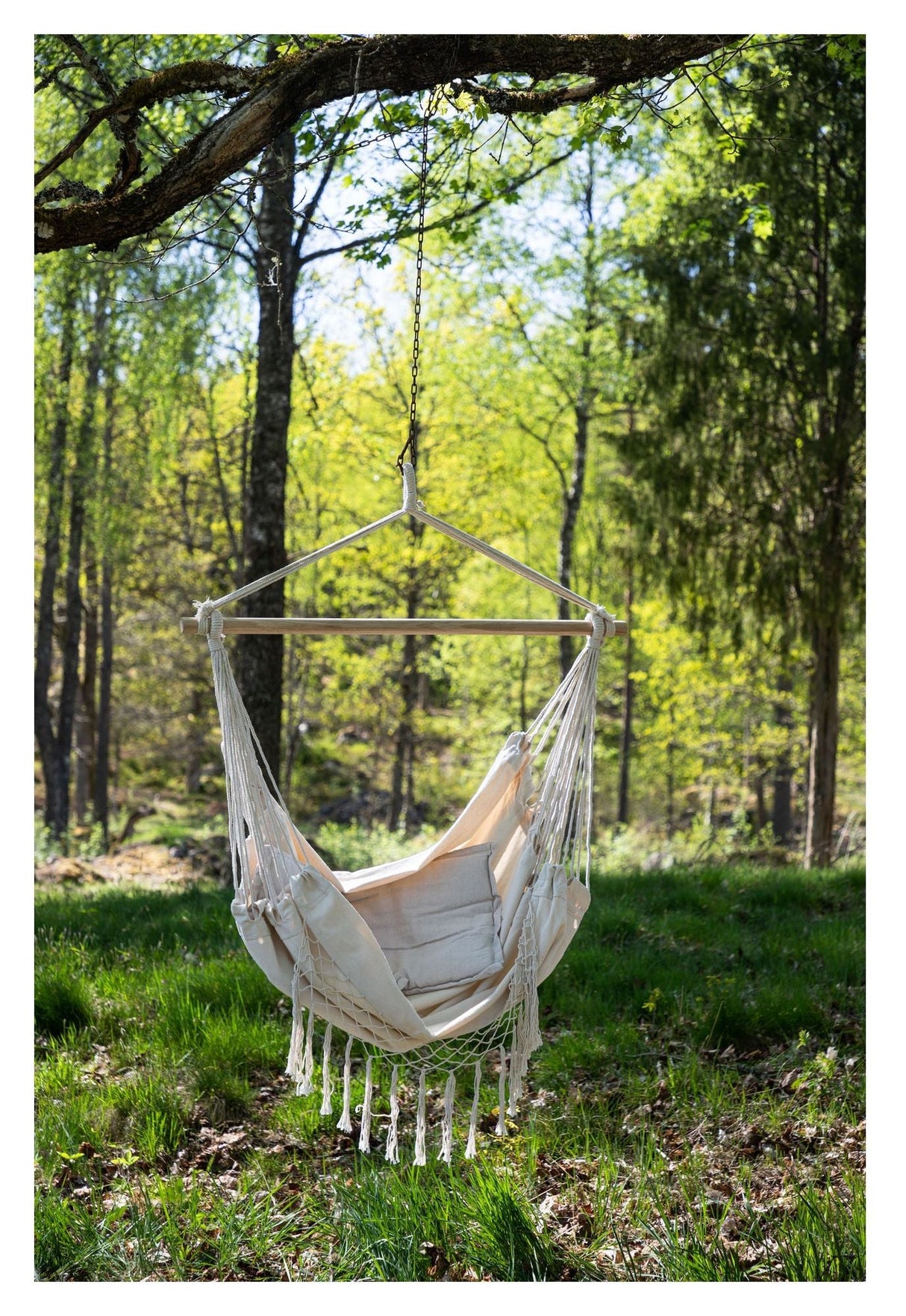 Culasi Hanging chair with cushions, White