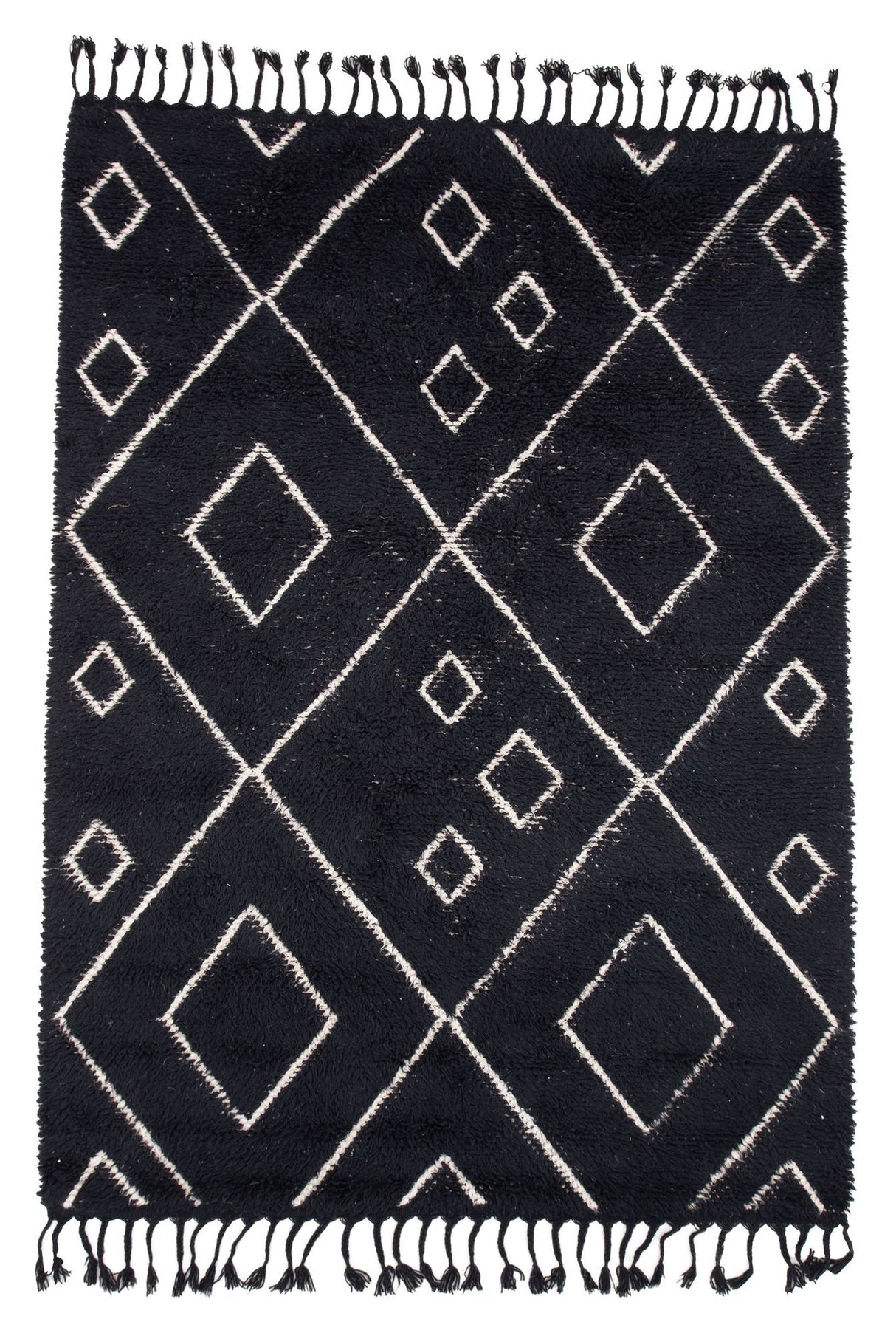 David Wool Rug 300x200 - Black/white