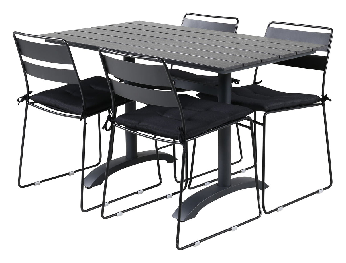 Denver Garden Table 70x120 - Black