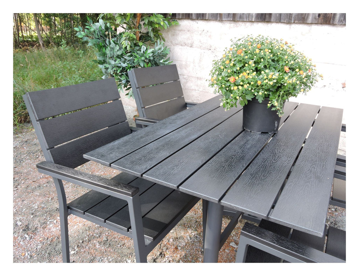 Denver Garden Table 70x120 - Black