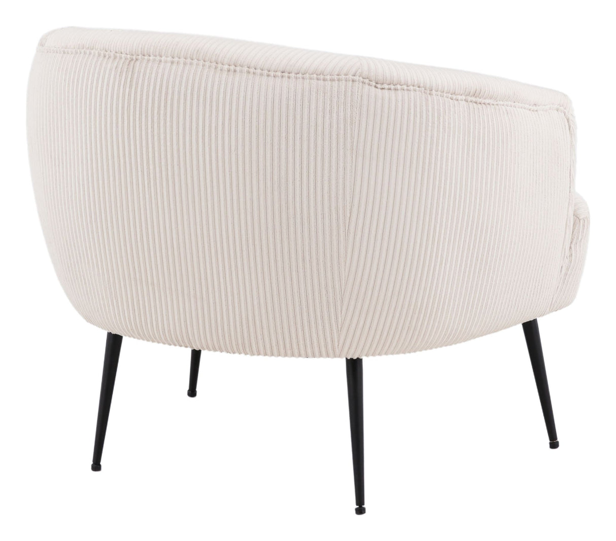 Derry Lounge Chair, Velvet, Beige