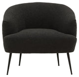 Derry Lounge Chair - Black/Gray Bouclé