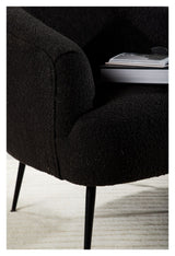 Derry Lounge Chair - Black/Gray Bouclé