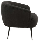 Derry Lounge Chair - Black/Gray Bouclé