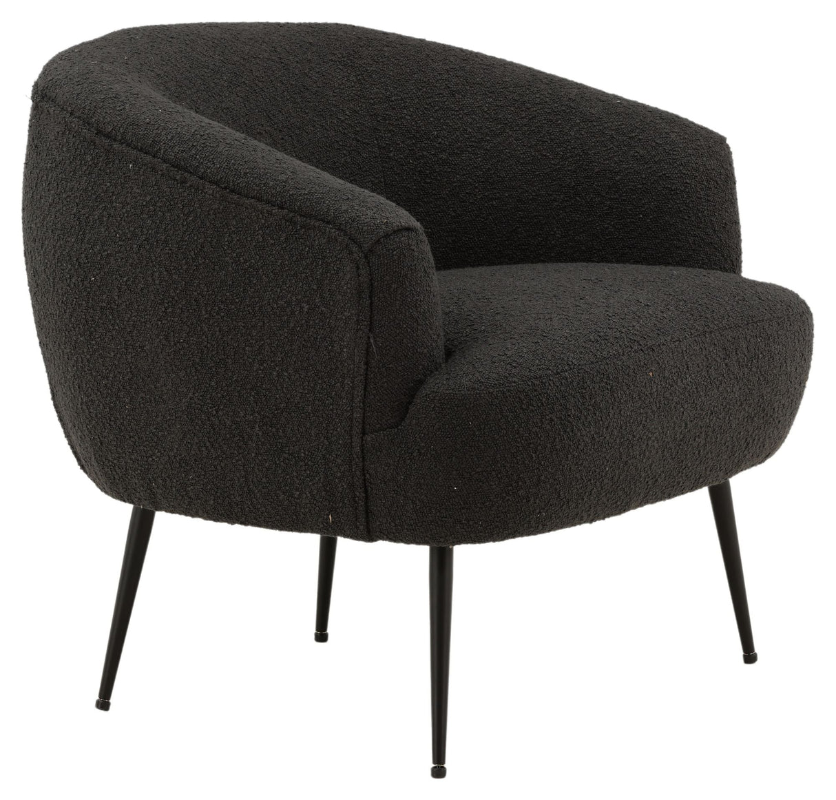 Derry Lounge Chair - Black/Gray Bouclé