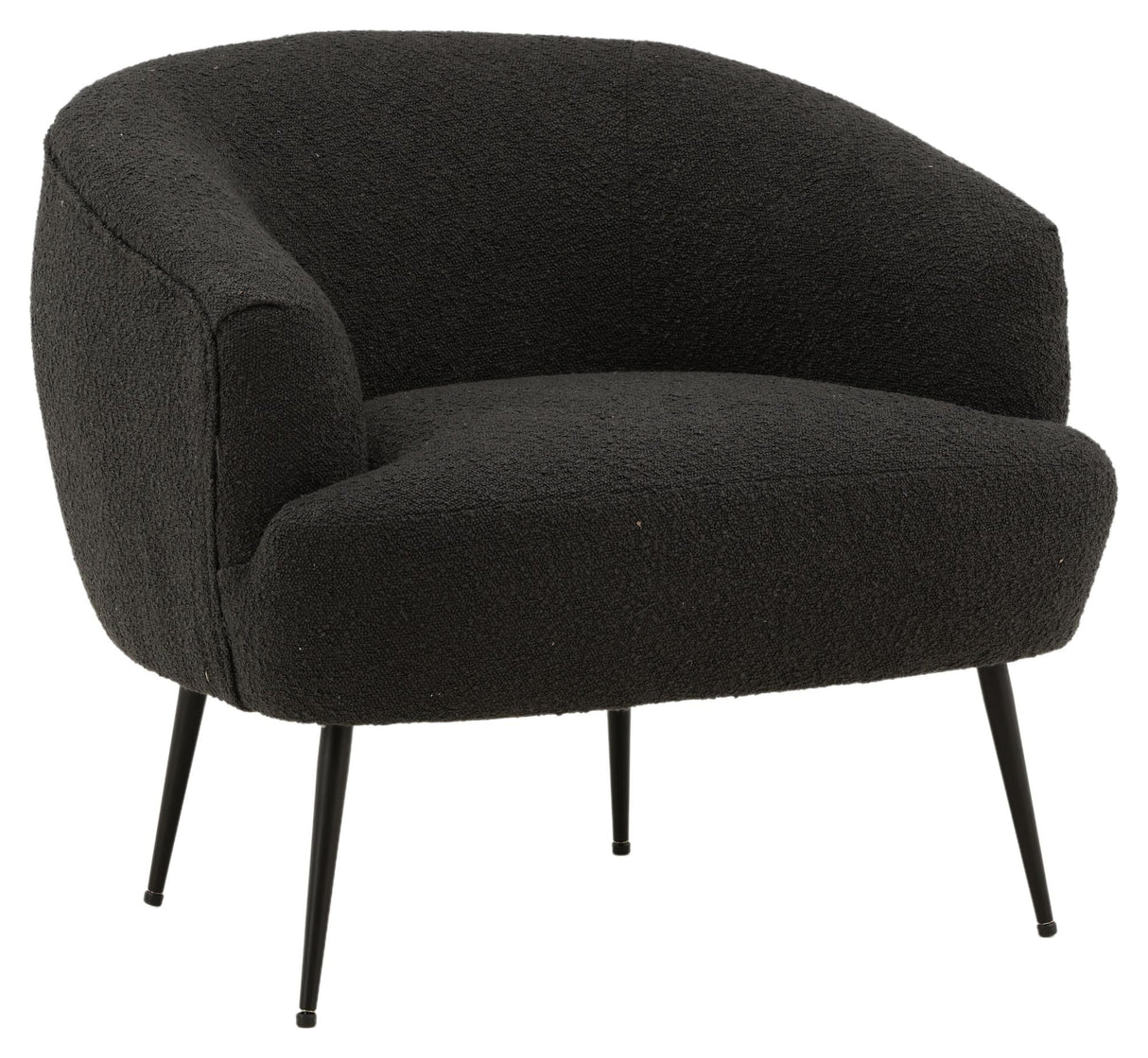 Derry Lounge Chair - Black/Gray Bouclé