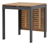 Diego Café Table, Aluminum, Brown